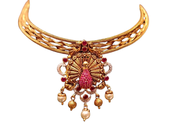 Ruby Gold Necklace – Suman Jewellers Madurai