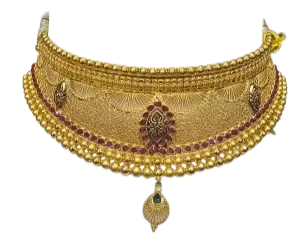 Ornate Gold Choker – Suman Jewellers Madurai