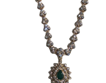 Diamond and Emerald Necklace – Suman Jewellers Madurai